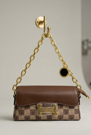 Brown mini handheld bag