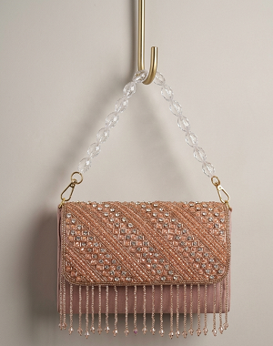 Beaded clutch bag