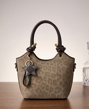 Leopard print handheld