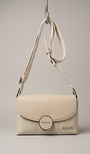 Cream sling bag