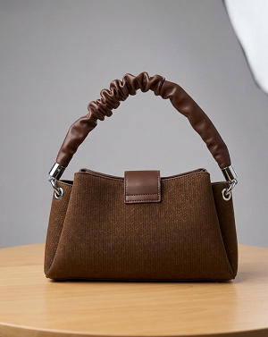 Brown handheld bag
