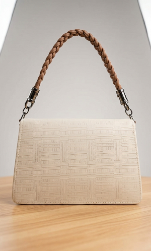 Cream sling bag